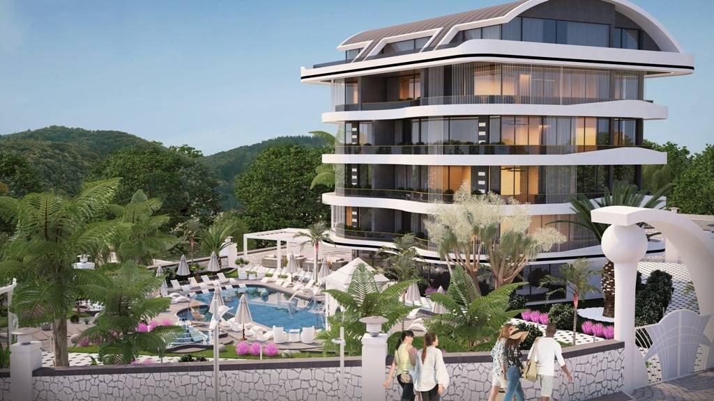 Luksusowe apartamenty w Turcji nad morzem, usytuowane w Alanya - Kargıcak
