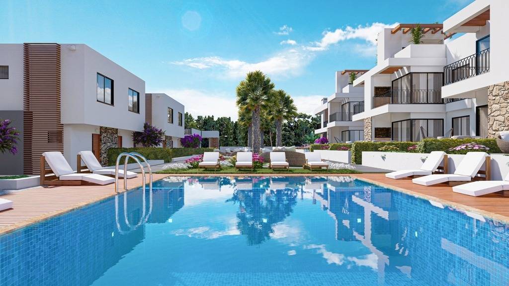Nowe przestronne apartamenty dwupoziomowe Cypr Turcja - plaża 700 m