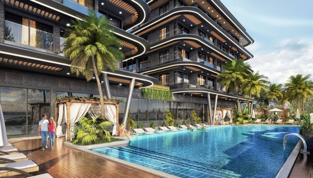 New apartments under construction for sale in Alanya - Hasbahçe 