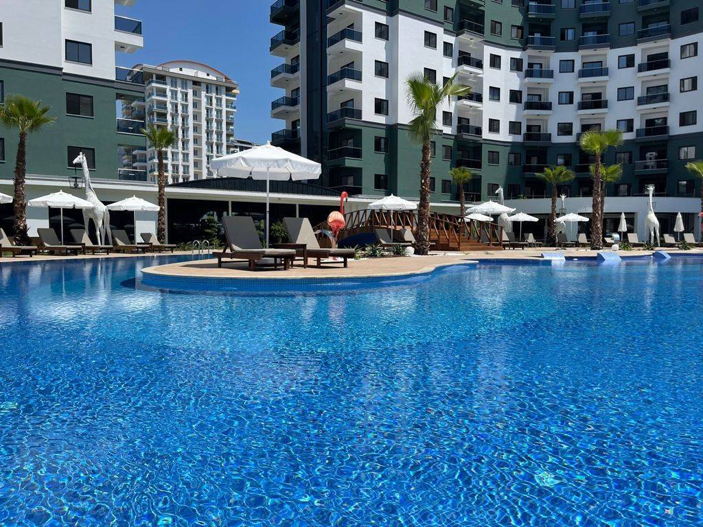 Furnished 3-room apartment with many activities in complex, Alanya - Mahmutlar