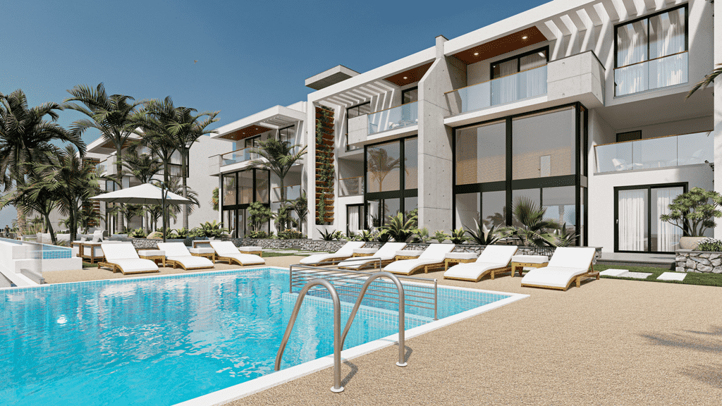 Esentepe'de deniz kenarında satılık lüks yeni inşa daireler - Kıbrıs