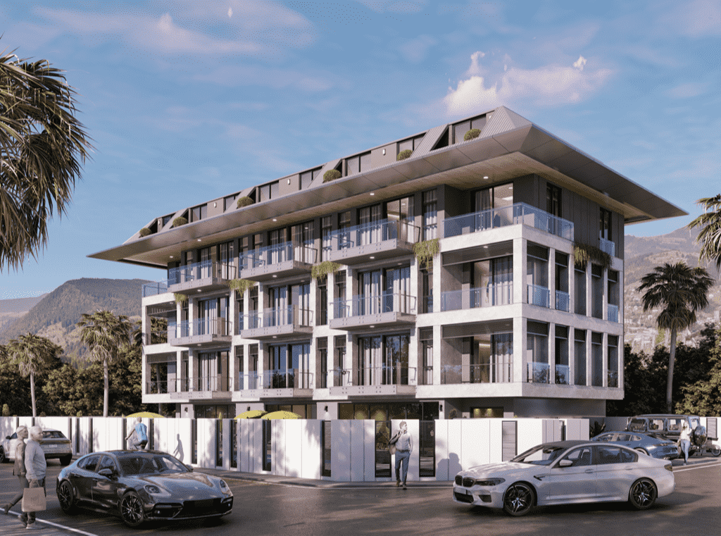 New build apartments under construction Alanya center