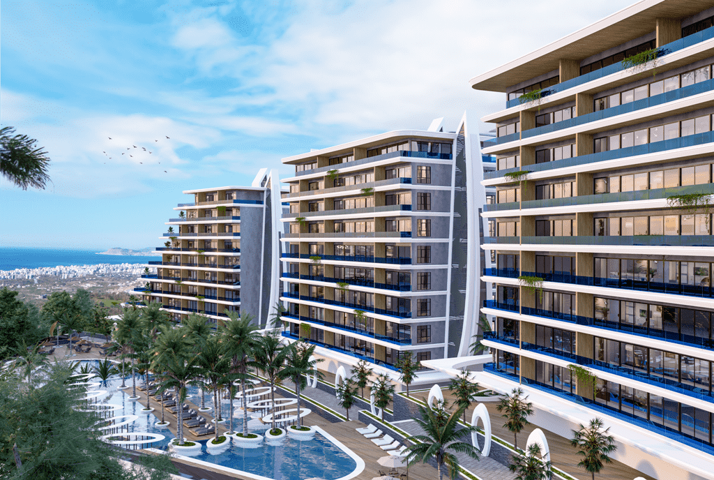 Luxus-Apartment am Meer zum Verkauf in Kargicak Kargıcak 