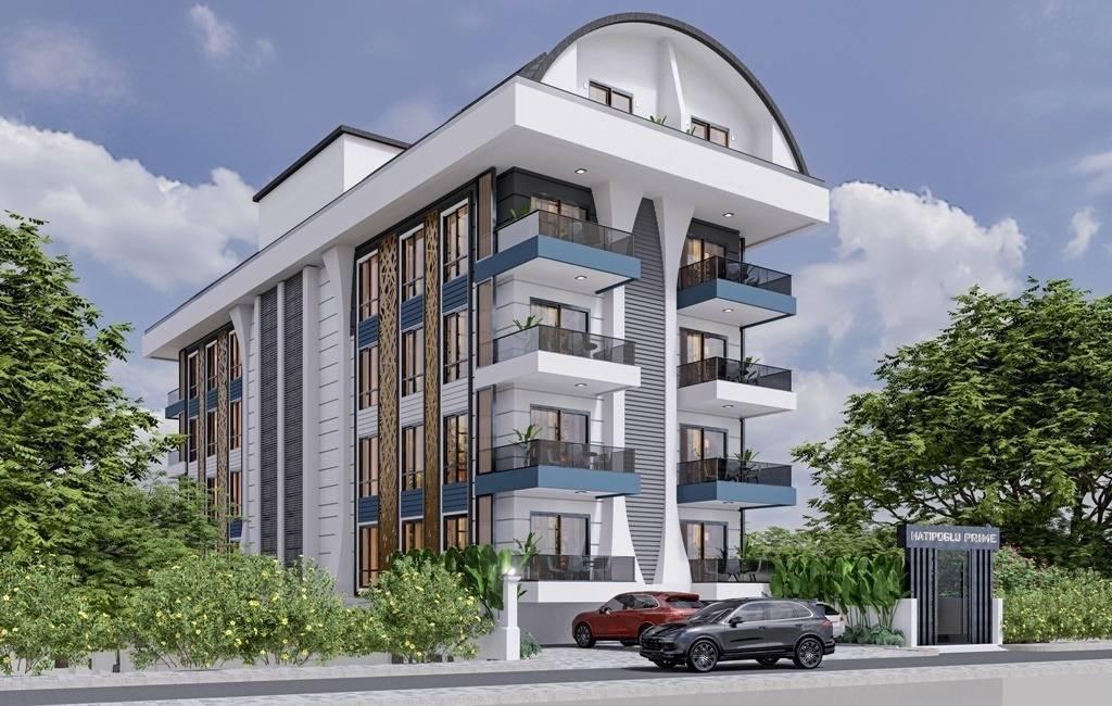 New apartments for sale under construction in the center of Alanya 