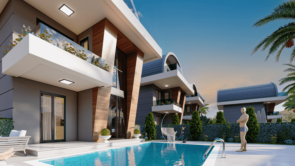 Newly built villas just 300 meters to the beach in Alanya - Payallar 