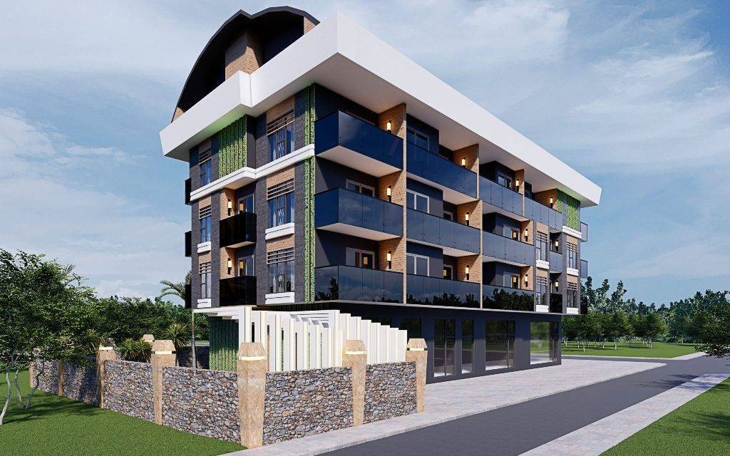 Apartment under construction just 400 m from Kleopatra beach, Alanya - center