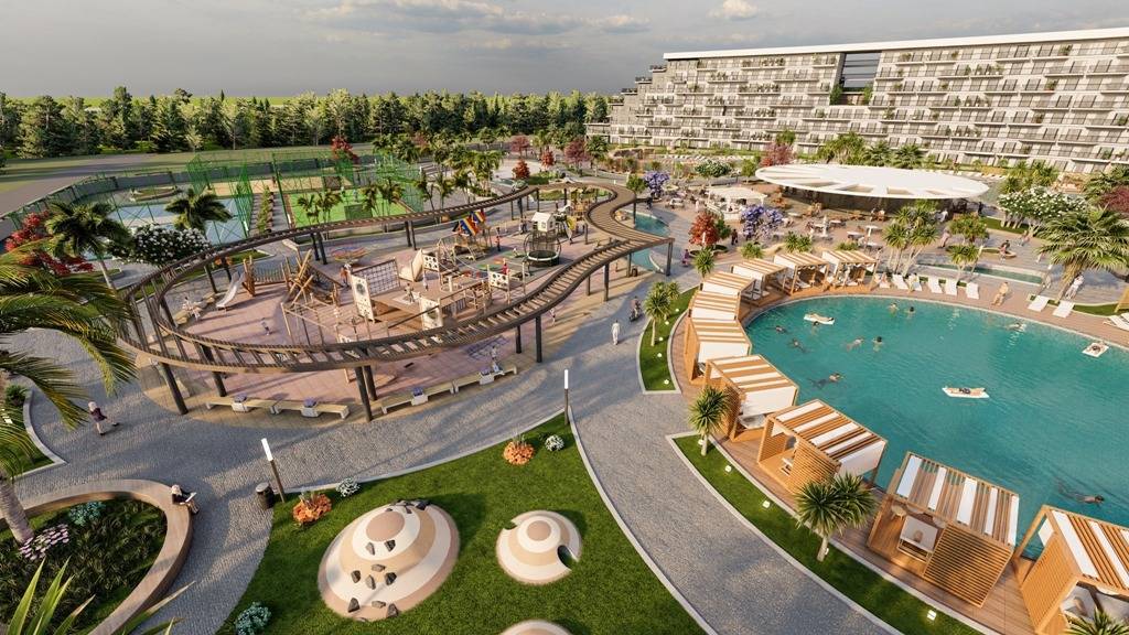 Antalya - Altıntaş'ta inşaatı devam eden modern daireler