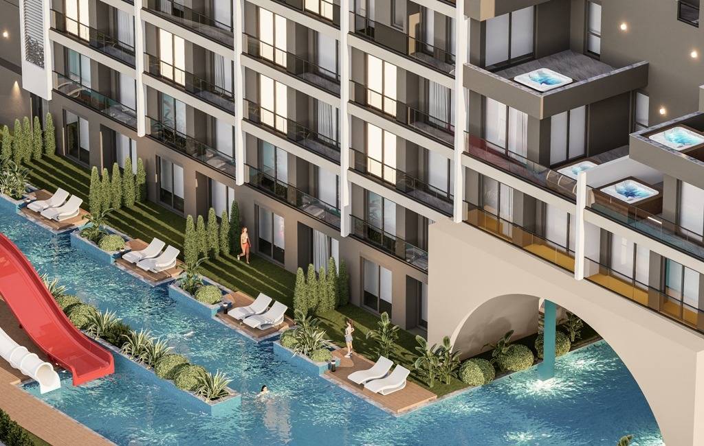 Apartments for sale in a modern development project in Antalya with the possibility of installments