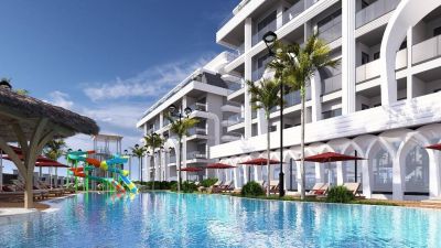 Exklusivt bostadskomplex vid stranden i Alanya Kestel